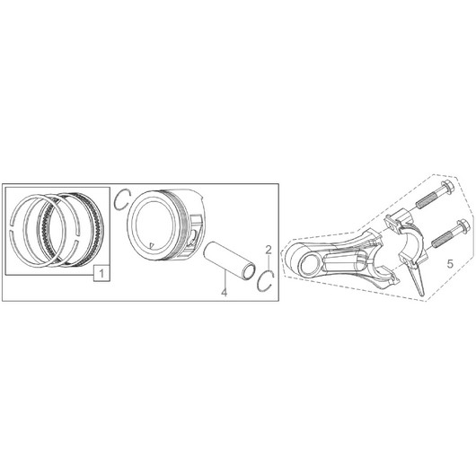 Поршень и шатун Champion GG6500